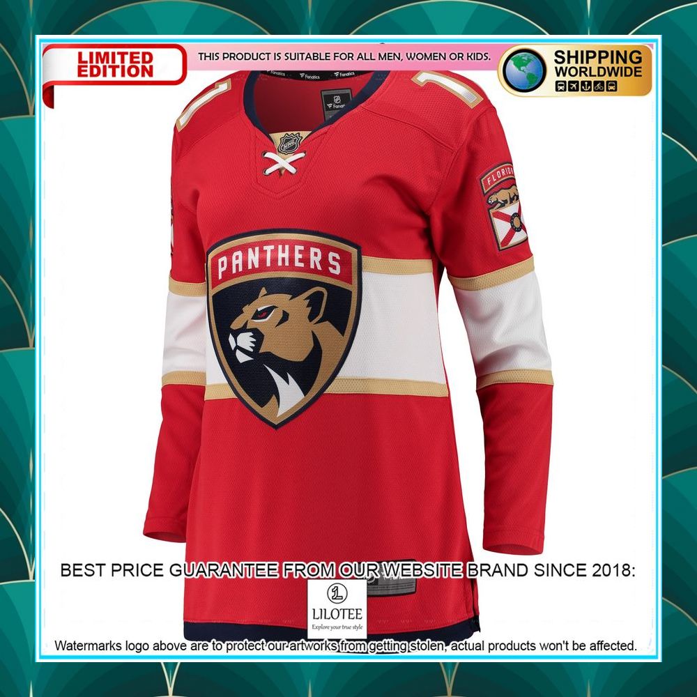 jonathan huberdeau florida panthers womens home premier red hockey jersey 2 443