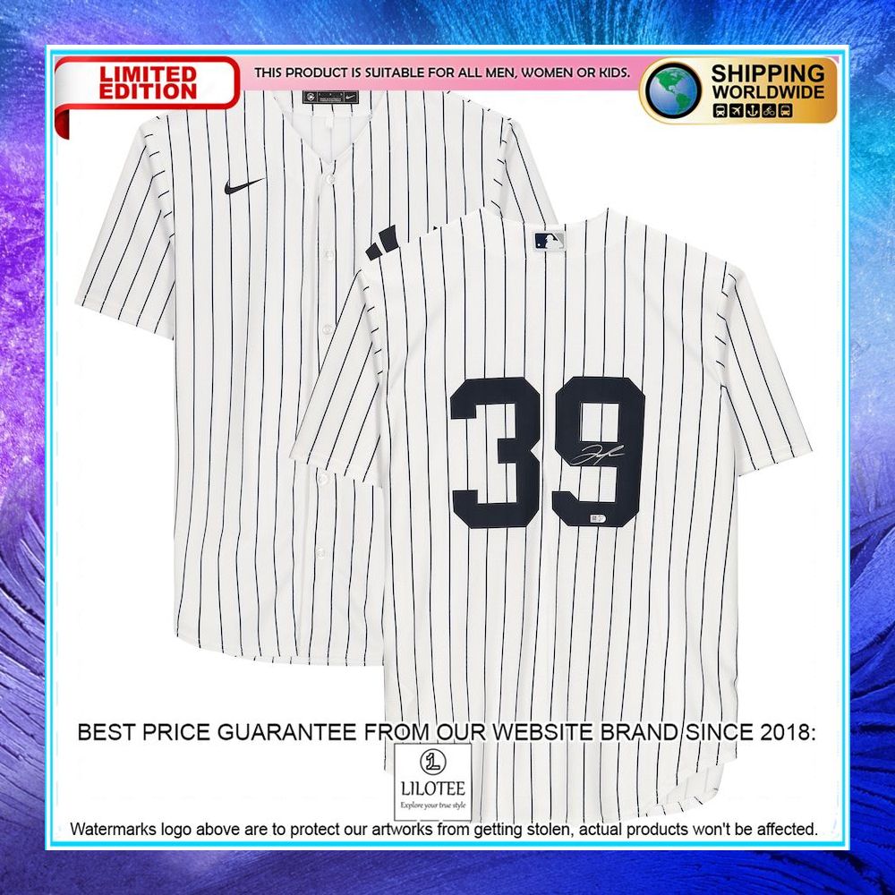 jose trevino new york yankees autographed nike white baseball jersey 1 860