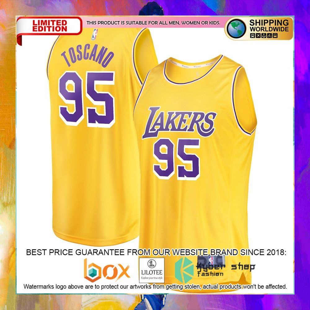 juan toscano anderson los angeles lakers gold basketball jersey 1 773