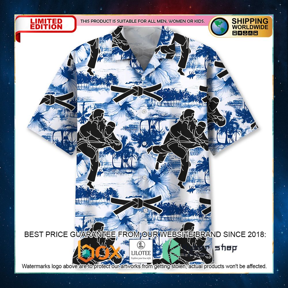 judo blue nature hawaiian shirt 1 762