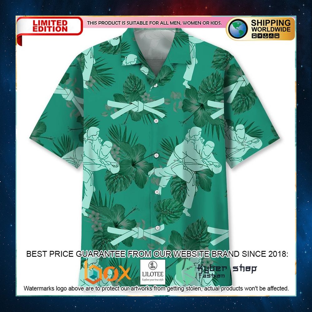 judo kelly green hawaiian shirt 1 302