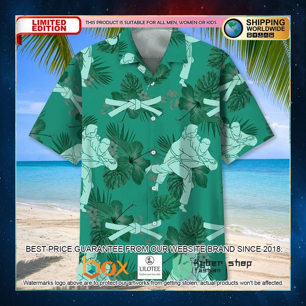 judo kelly green hawaiian shirt 2 932