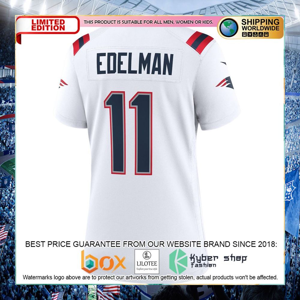 Julian Edelman New England Patriots Nike Women's White Football Jersey - LIMITED EDITION 9 julian edelman new england patriots nike womens white football jersey 3 976
