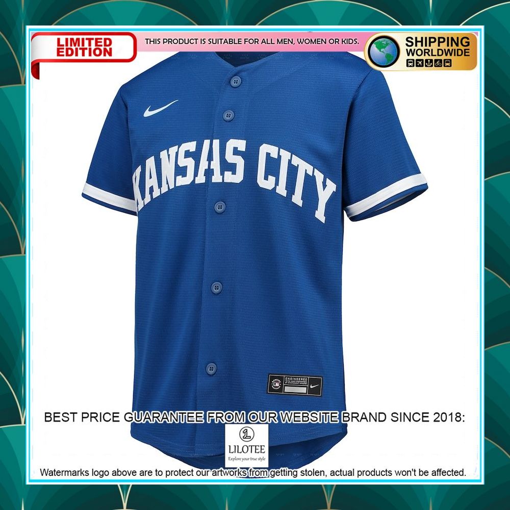 kansas city royals nike youth alternate team royal baseball jersey 2 57