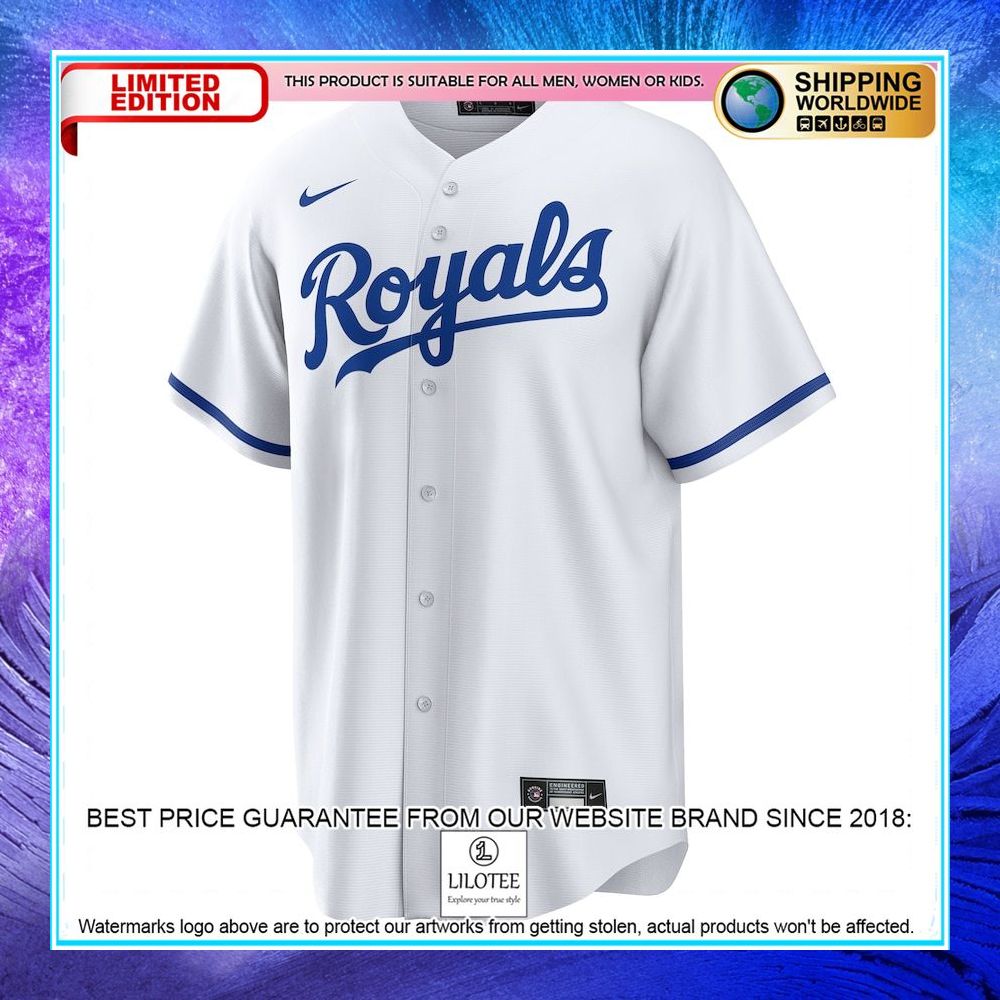 kansas city royals nike youth custom white baseball jersey 2 14