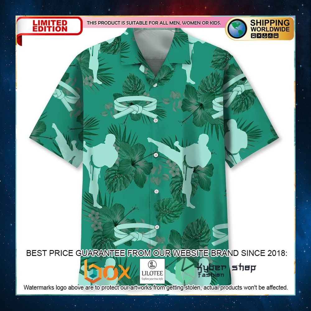 karate kelly green hawaiian shirt 1 24