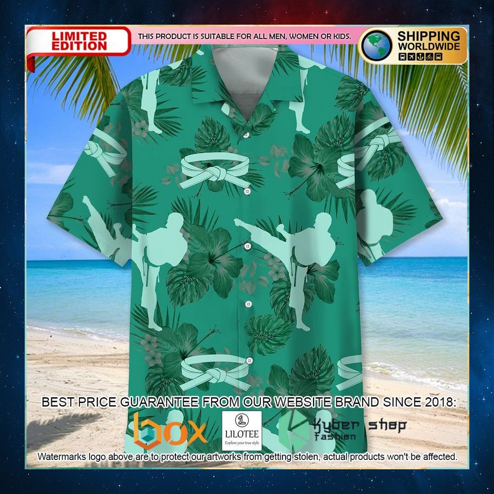 karate kelly green hawaiian shirt 2 26