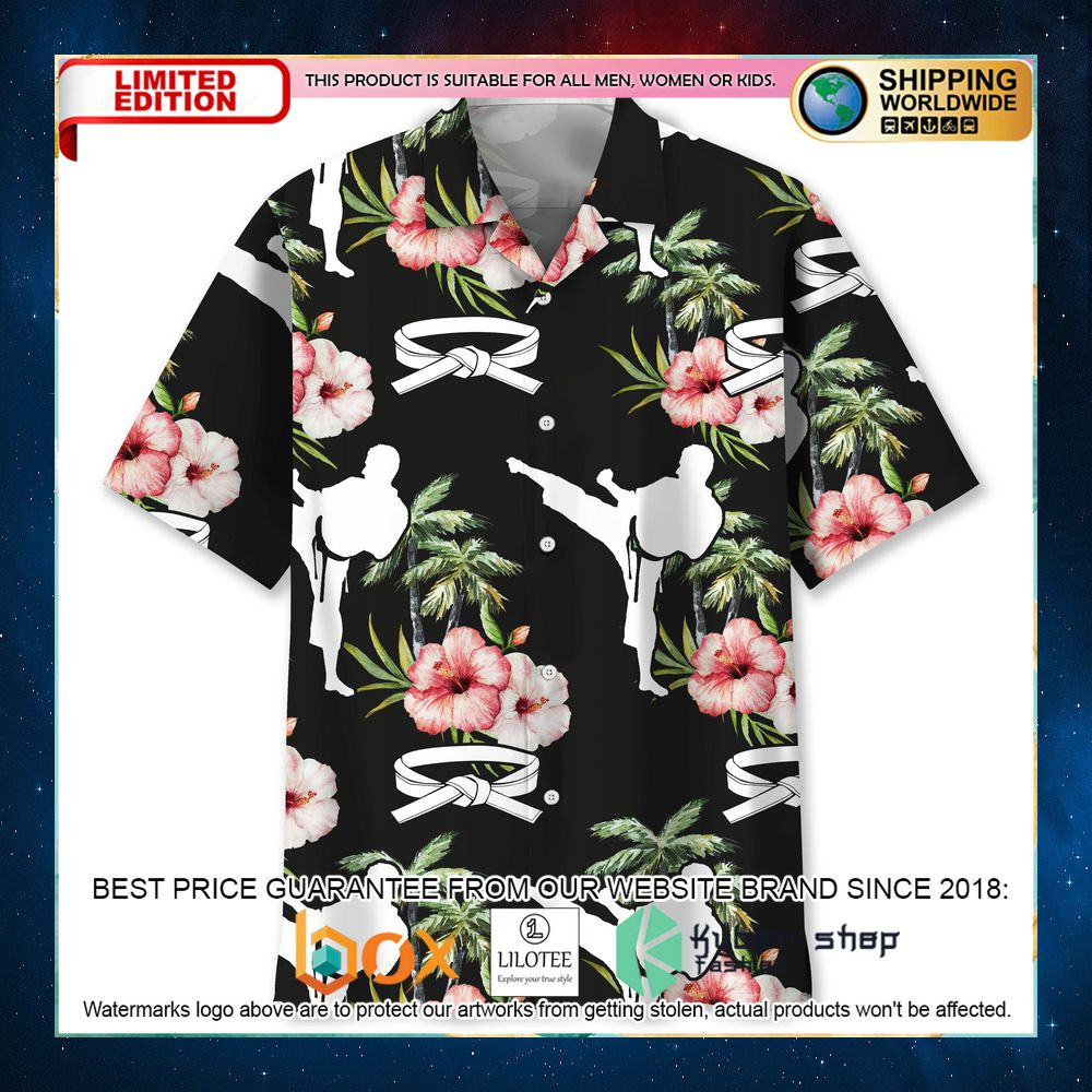 karate nature flower hawaiian shirt 1 636