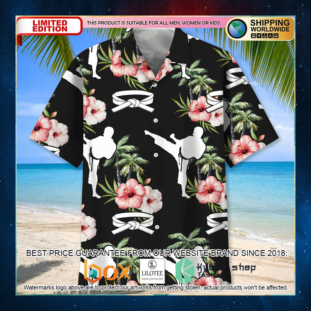 karate nature flower hawaiian shirt 2 697