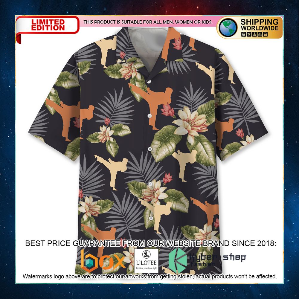 karate tropical hawaiian shirt 1 918