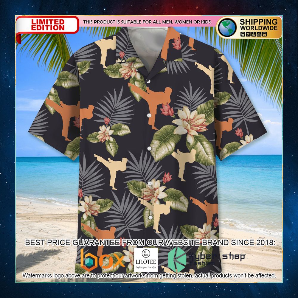 karate tropical hawaiian shirt 2 435