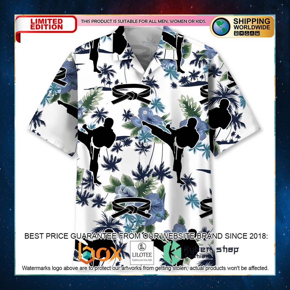 karate white nature hawaiian shirt 1 790