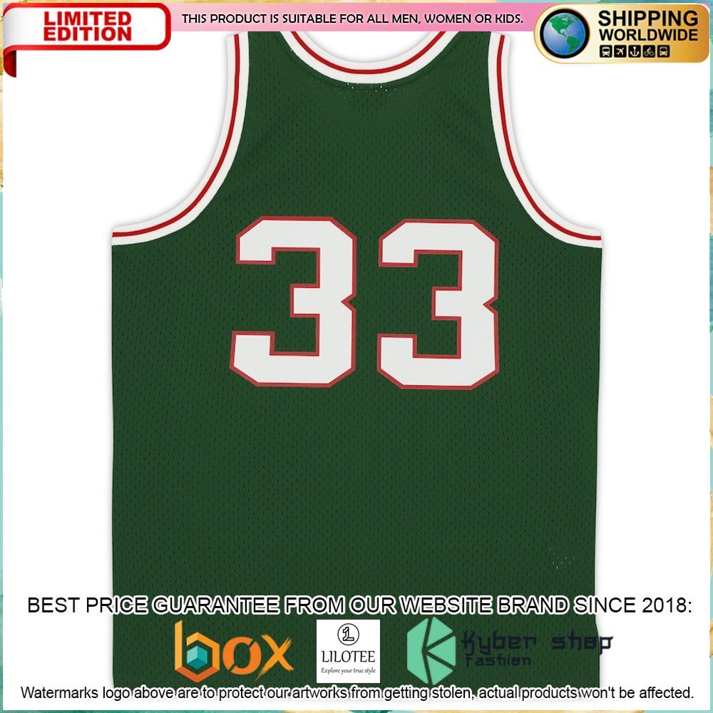 Kareem Abdul Jabbar Milwaukee Bucks Green Basketball Jersey - LIMITED EDITION 6 kareem abdul jabbar milwaukee bucks green basketball jersey 3 630