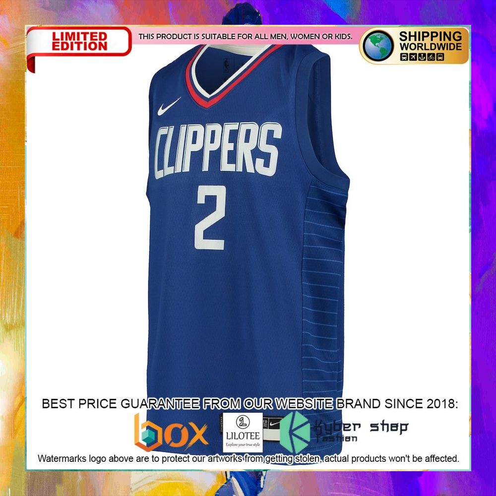 kawhi leonard la clippers royal basketball jersey 2 488