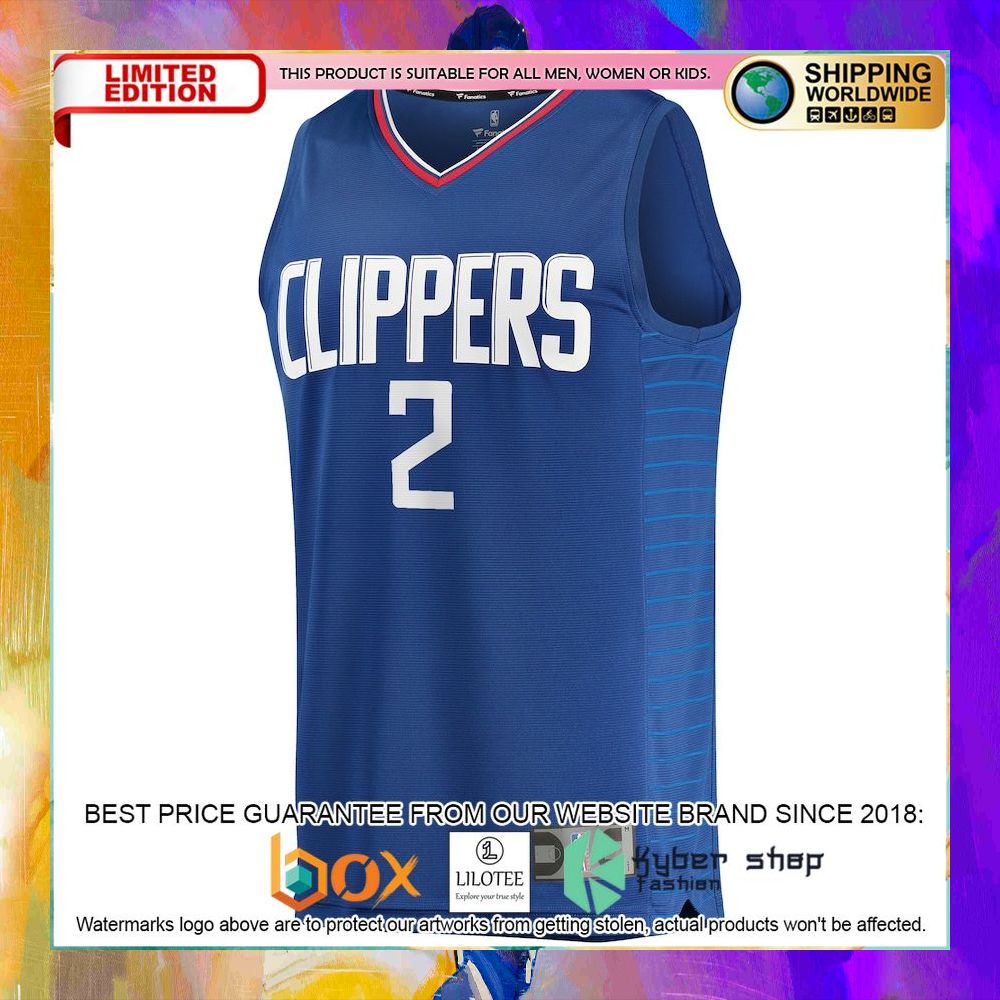 kawhi leonard la clippers royal team basketball jersey 2 567