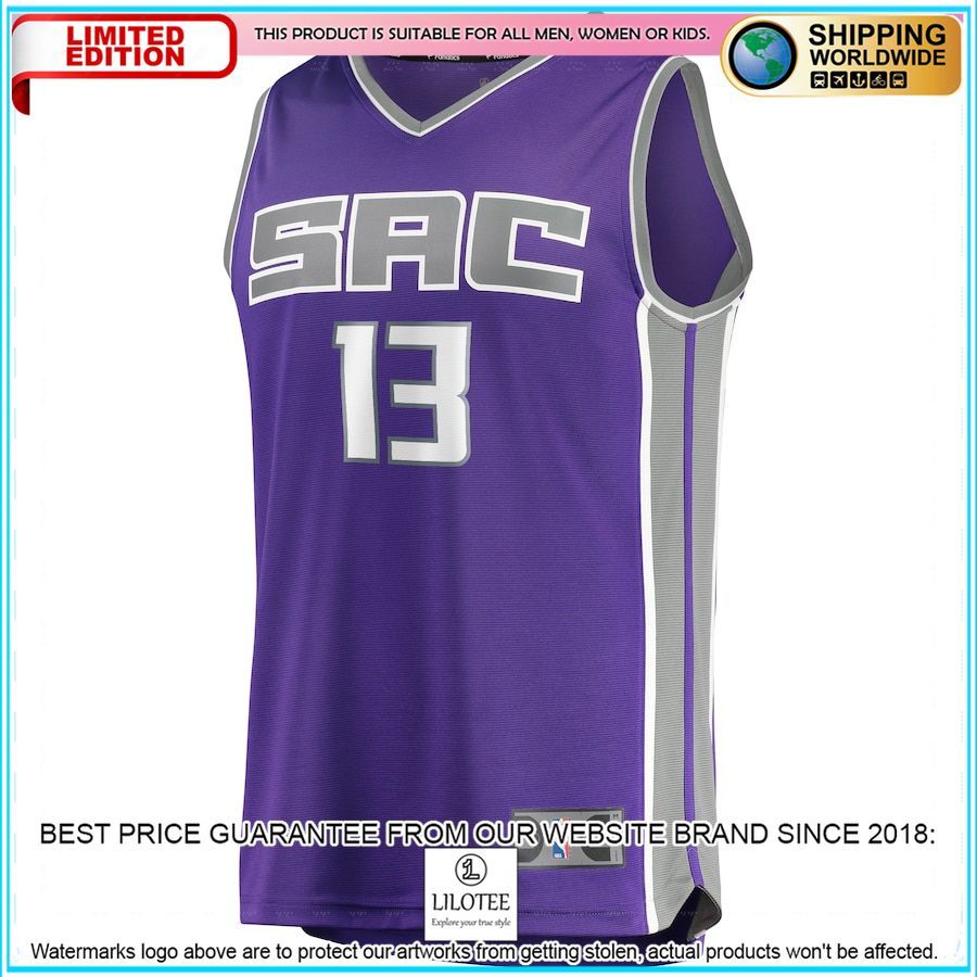 keegan murray sacramento kings 2022 nba draft first round pick player purple basketball jersey 2 360