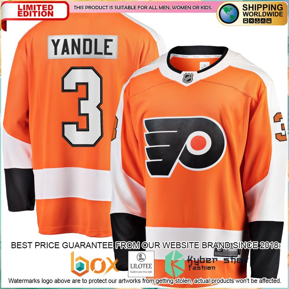 keith yandle philadelphia flyers orange hockey jersey 1 197
