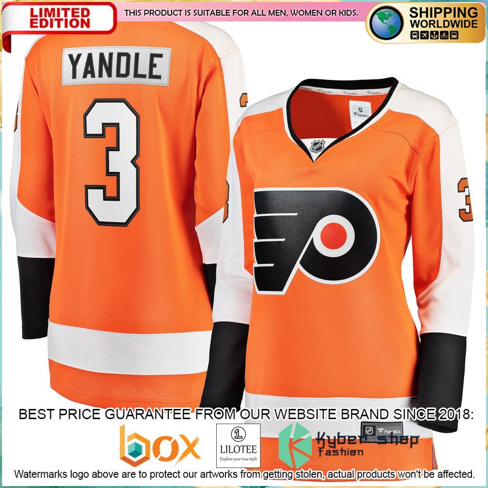 keith yandle philadelphia flyers womens orange hockey jersey 1 69