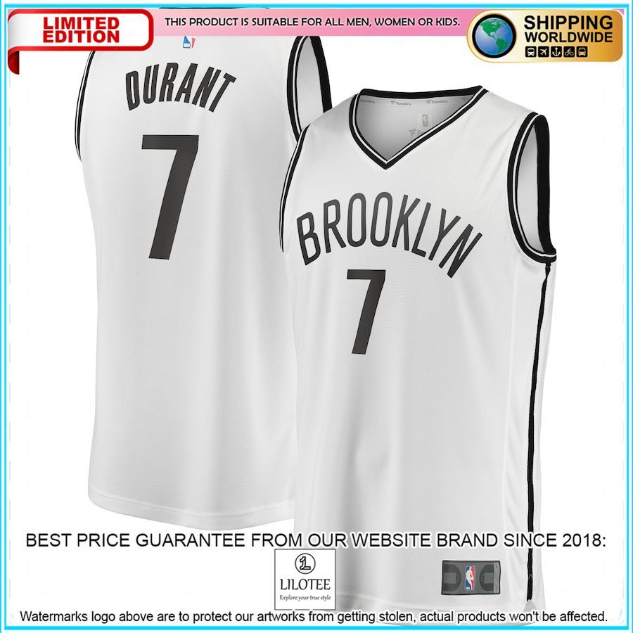 kevin durant brooklyn nets 2019 player movement white basketball jersey 1 895