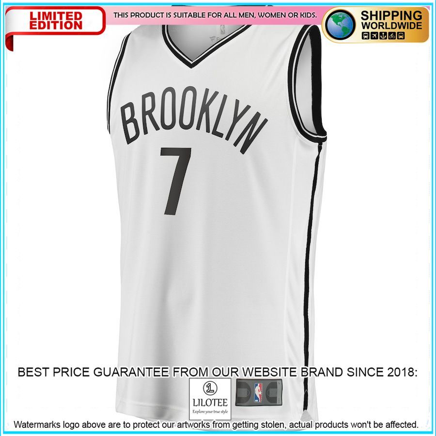 kevin durant brooklyn nets 2019 player movement white basketball jersey 2 127