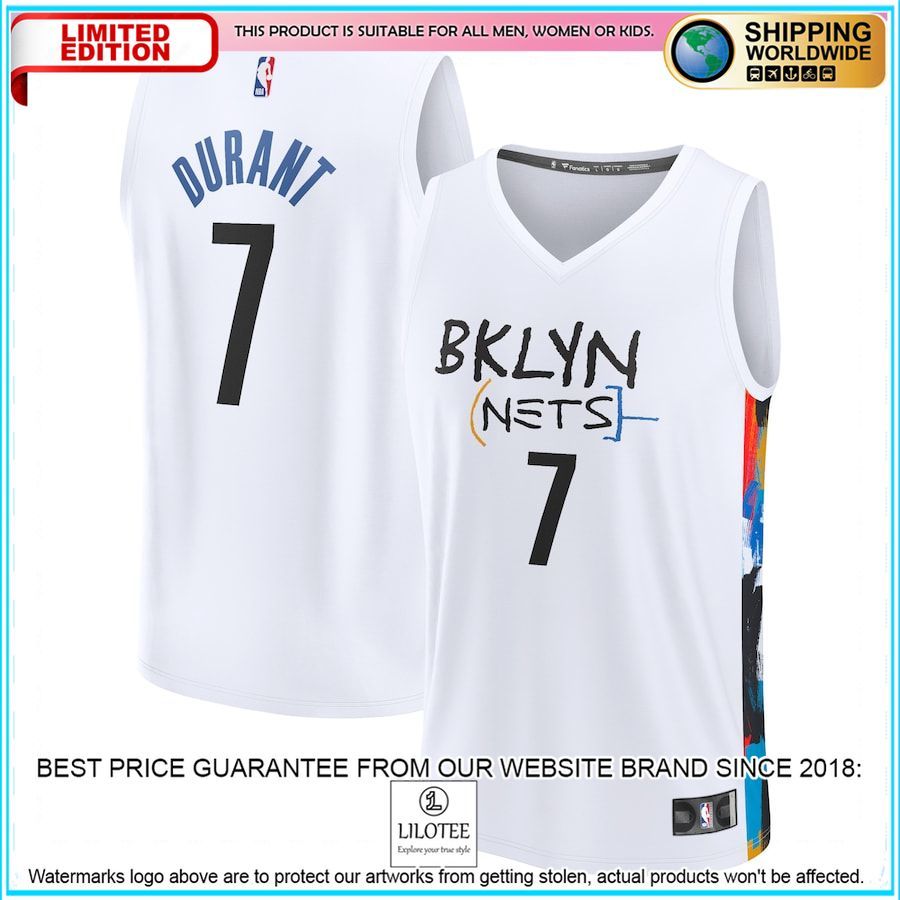 kevin durant brooklyn nets 2022 23 white basketball jersey 1 230