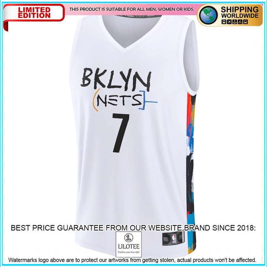 kevin durant brooklyn nets 2022 23 white basketball jersey 2 701