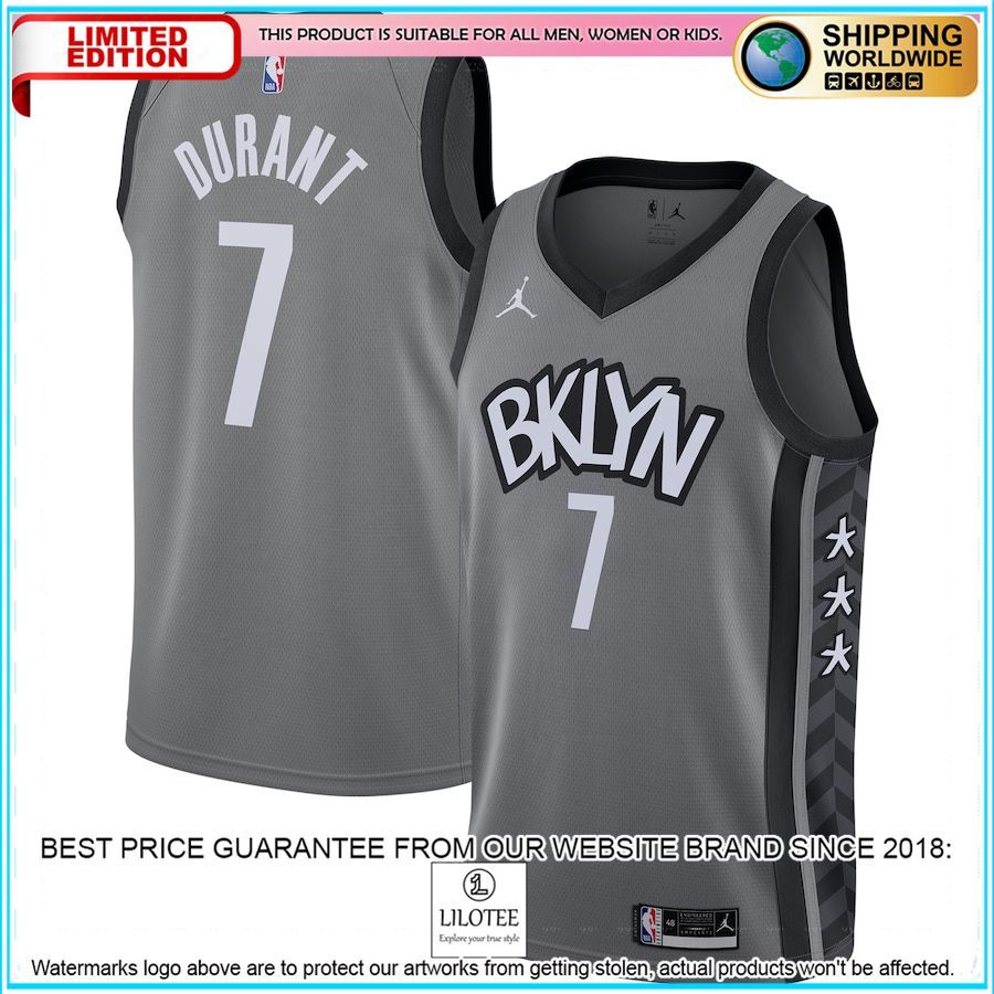 kevin durant brooklyn nets jordan brand 2020 21 gray basketball jersey 1 975