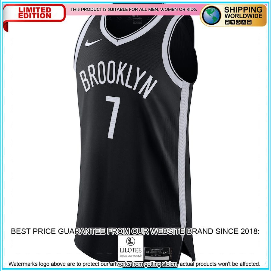 kevin durant brooklyn nets nike 2020 21 authentic black basketball jersey 2 339