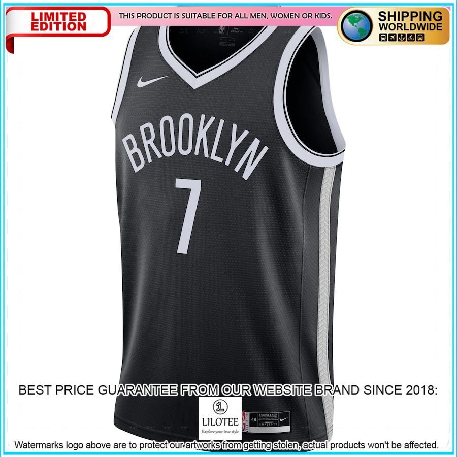kevin durant brooklyn nets nike 2020 21 black basketball jersey 2 409