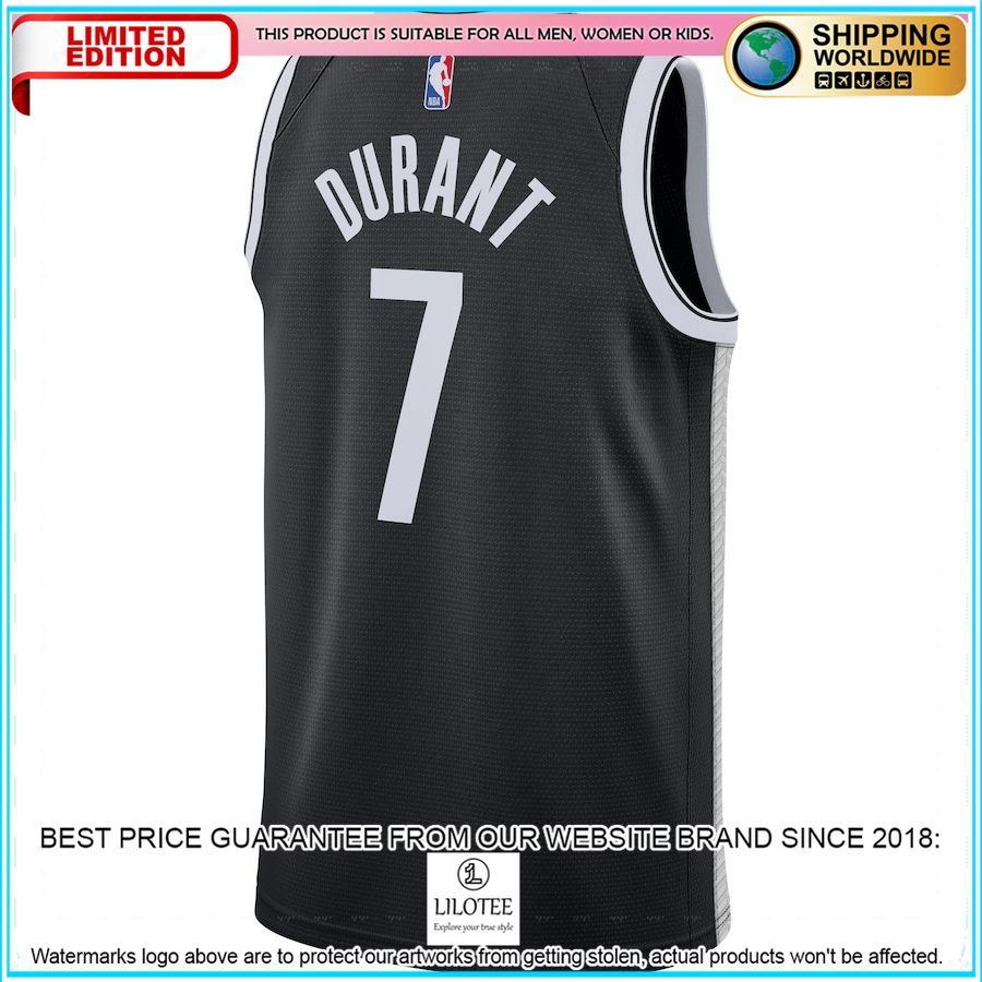 Kevin Durant Brooklyn Nets Nike 2020-21 Black Basketball Jersey - LIMITED EDITION 3 kevin durant brooklyn nets nike 2020 21 black basketball jersey 3 208