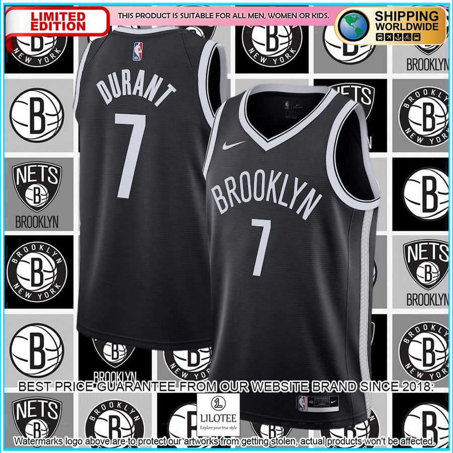 Kevin Durant Brooklyn Nets Nike 2020-21 Black Basketball Jersey - LIMITED EDITION 4 kevin durant brooklyn nets nike 2020 21 black basketball jersey 4 744