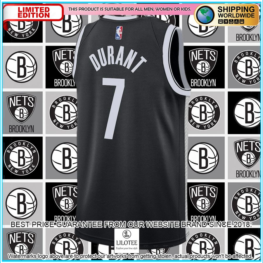 Kevin Durant Brooklyn Nets Nike 2020-21 Black Basketball Jersey - LIMITED EDITION 6 kevin durant brooklyn nets nike 2020 21 black basketball jersey 6 799