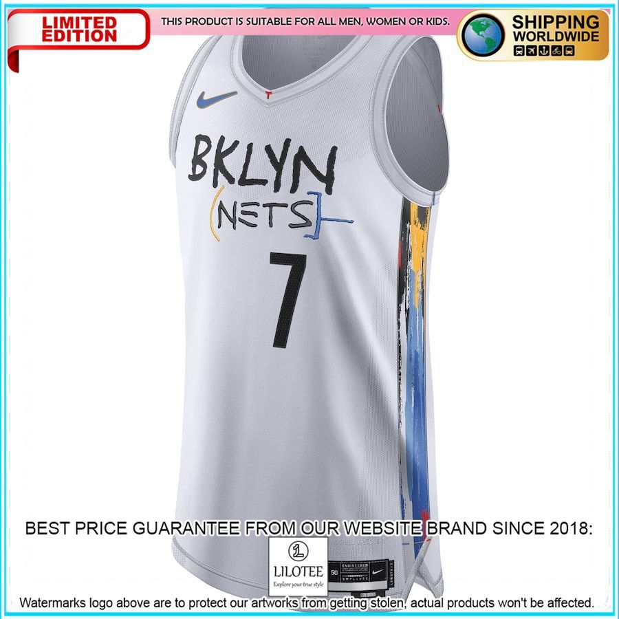 kevin durant brooklyn nets nike 2022 23 authentic white basketball jersey 2 598