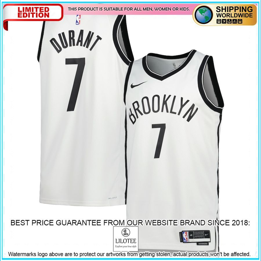 kevin durant brooklyn nets nike 2022 23 white basketball jersey 1 462