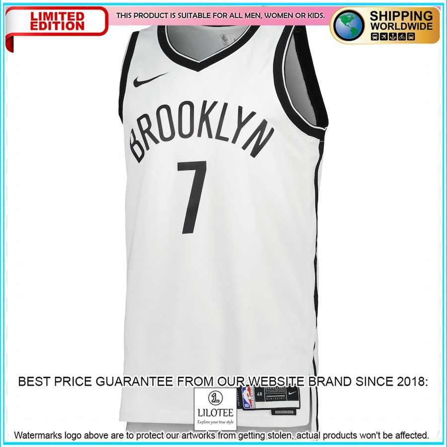 kevin durant brooklyn nets nike 2022 23 white basketball jersey 2 269