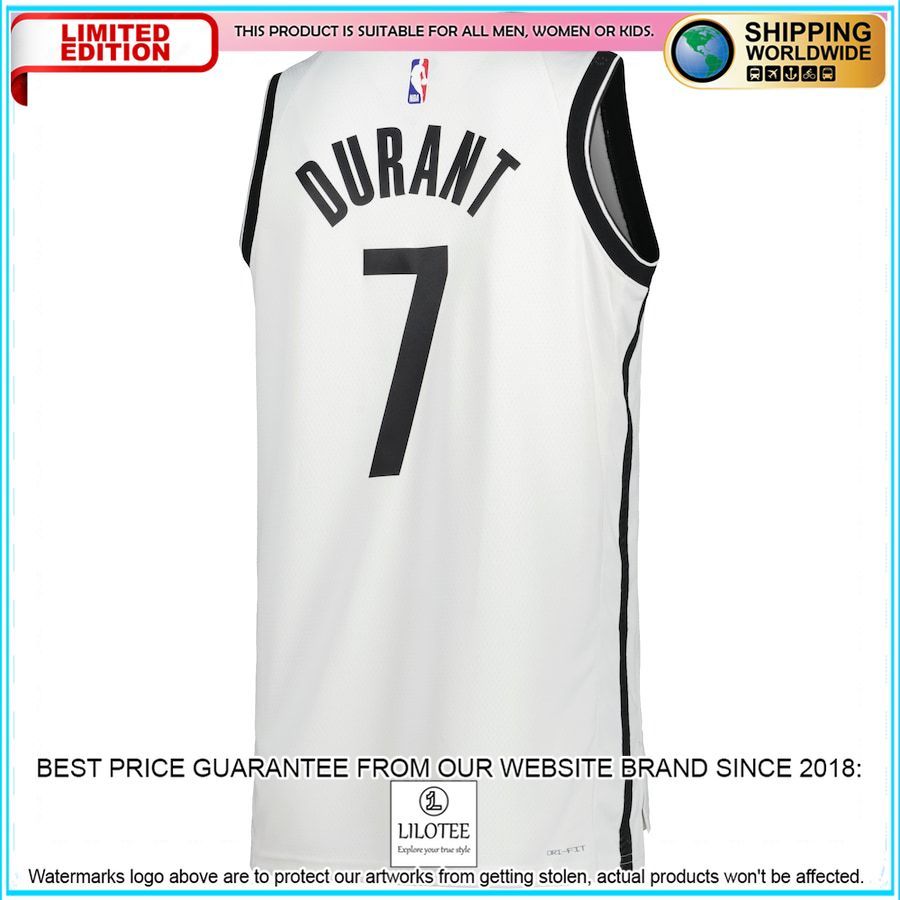 Kevin Durant Brooklyn Nets Nike 2022-23 White Basketball Jersey - LIMITED EDITION 3 kevin durant brooklyn nets nike 2022 23 white basketball jersey 3 296