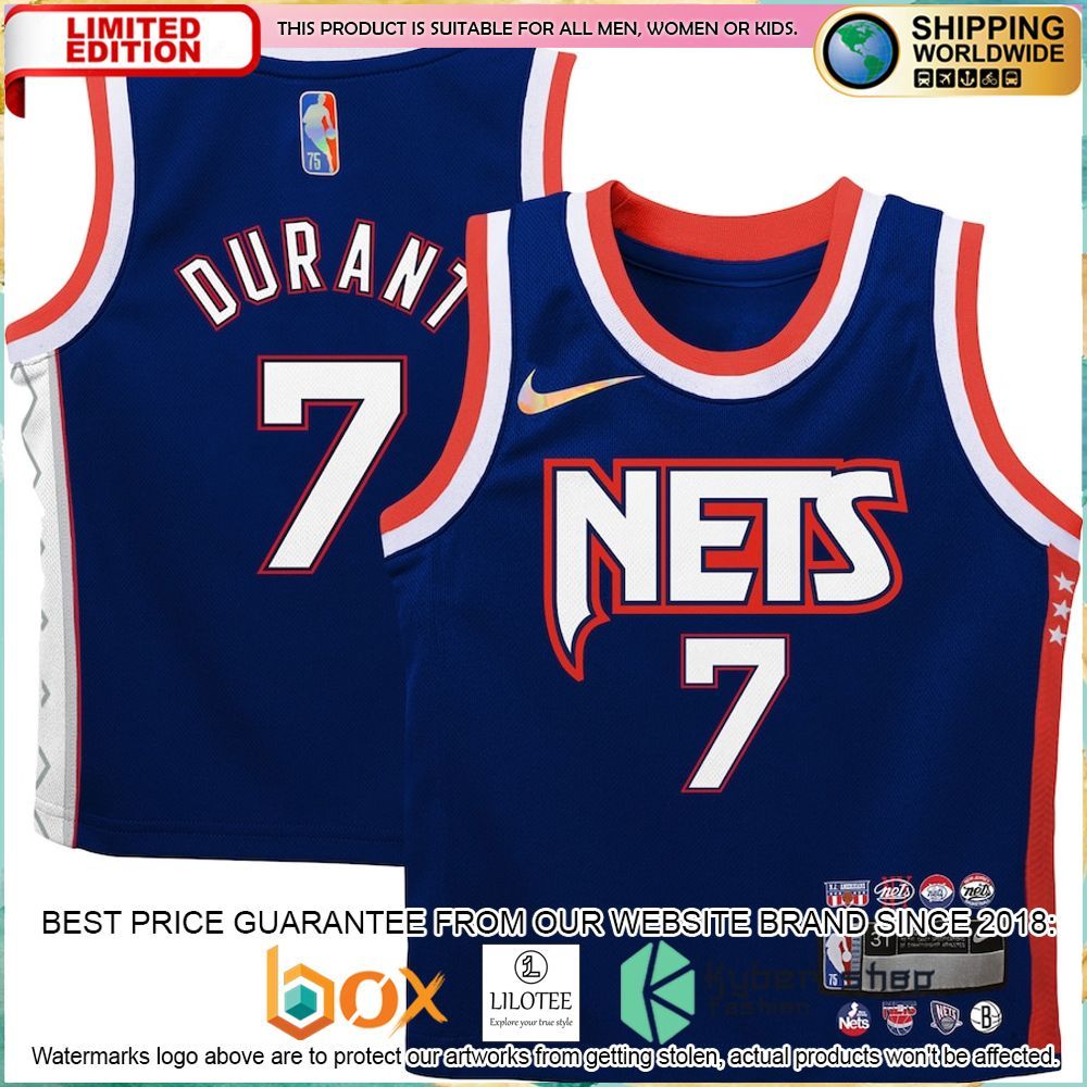 kevin durant brooklyn nets nike infant 2021 22 navy basketball jersey 1 277