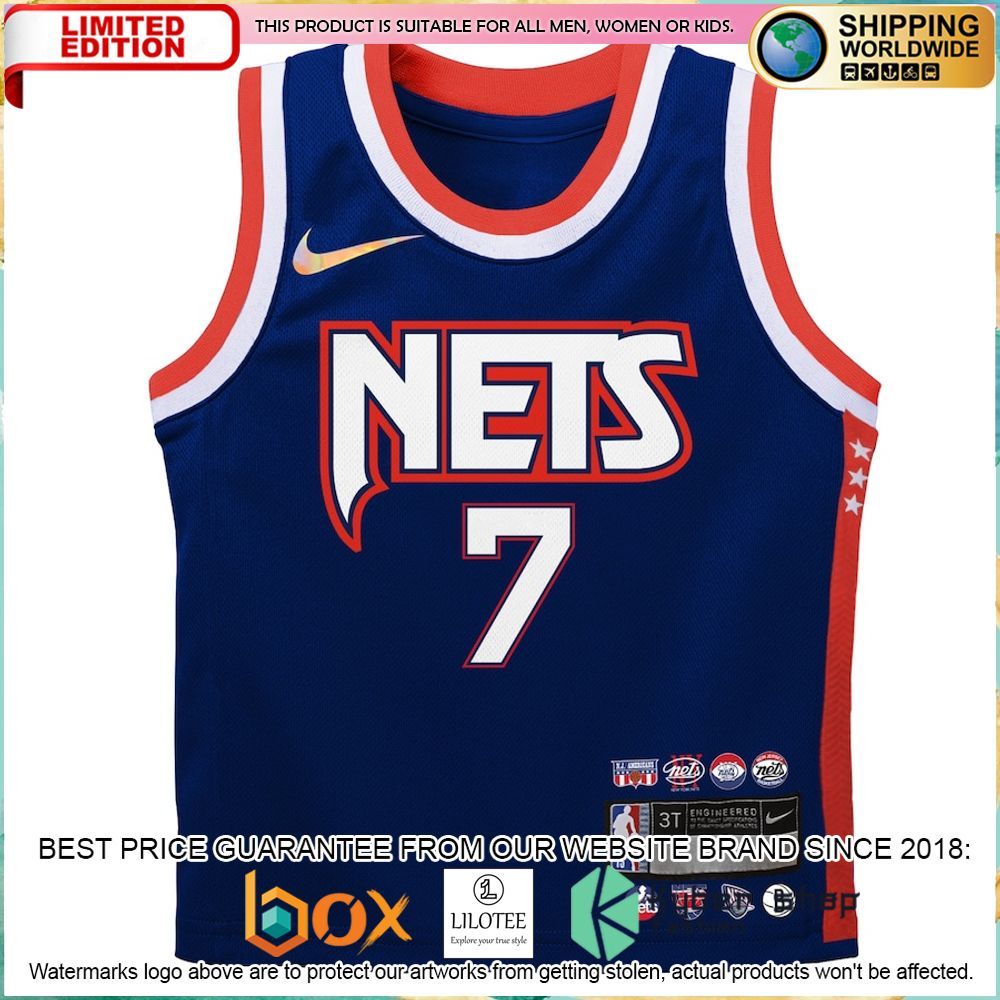 kevin durant brooklyn nets nike infant 2021 22 navy basketball jersey 2 508