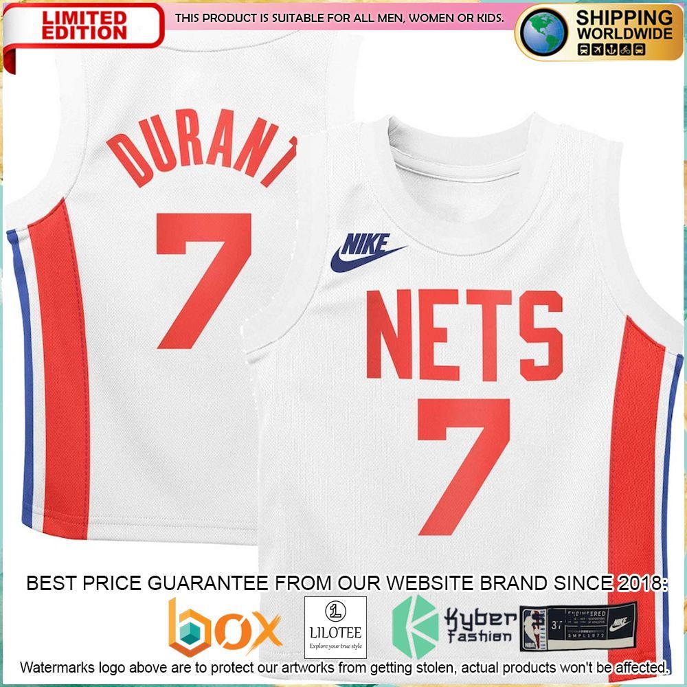kevin durant brooklyn nets nike toddler 2022 23 white basketball jersey 1 89