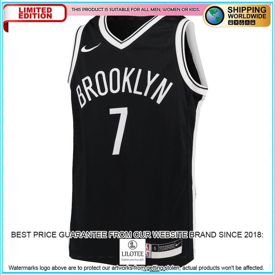 kevin durant brooklyn nets nike youth black basketball jersey 2 794