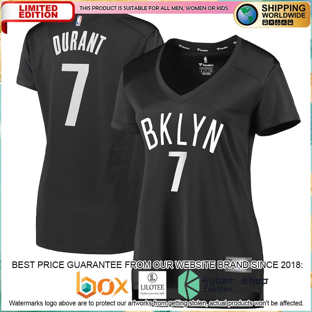 kevin durant brooklyn nets womens charcoal football jersey 1 78