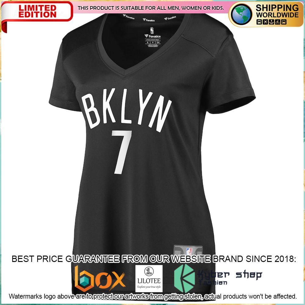 kevin durant brooklyn nets womens charcoal football jersey 2 830