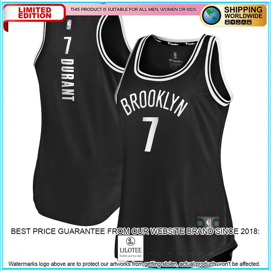 kevin durant brooklyn nets womens tank black basketball jersey 1 164
