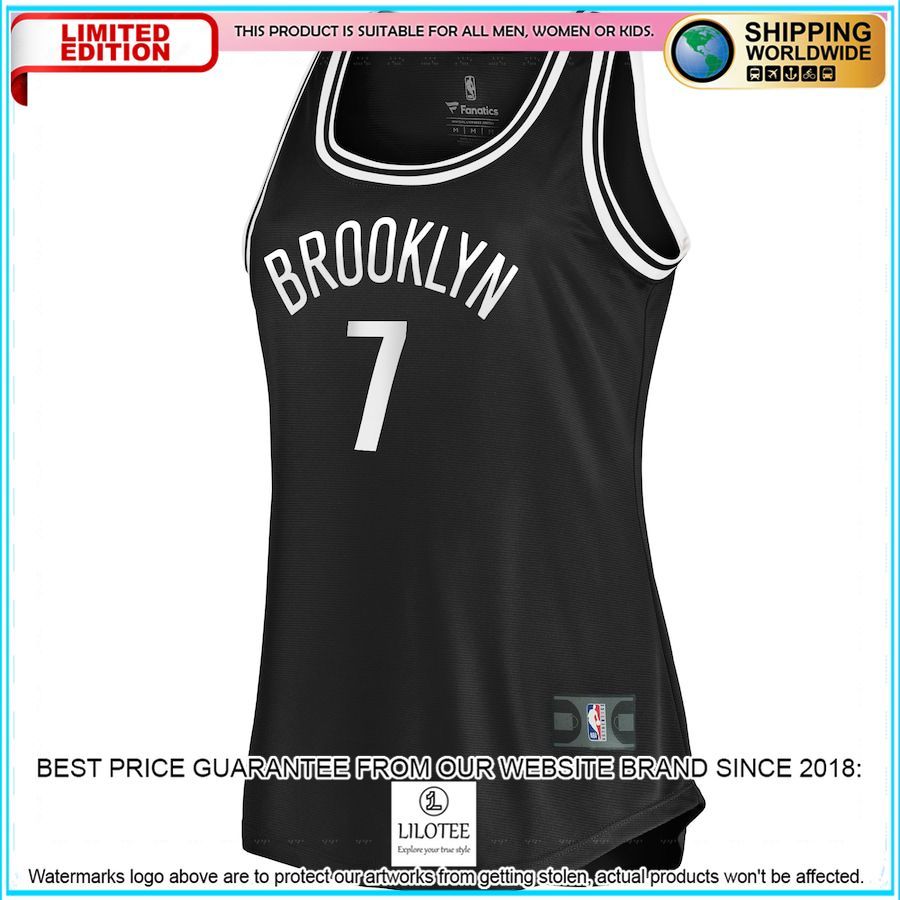 kevin durant brooklyn nets womens tank black basketball jersey 2 436