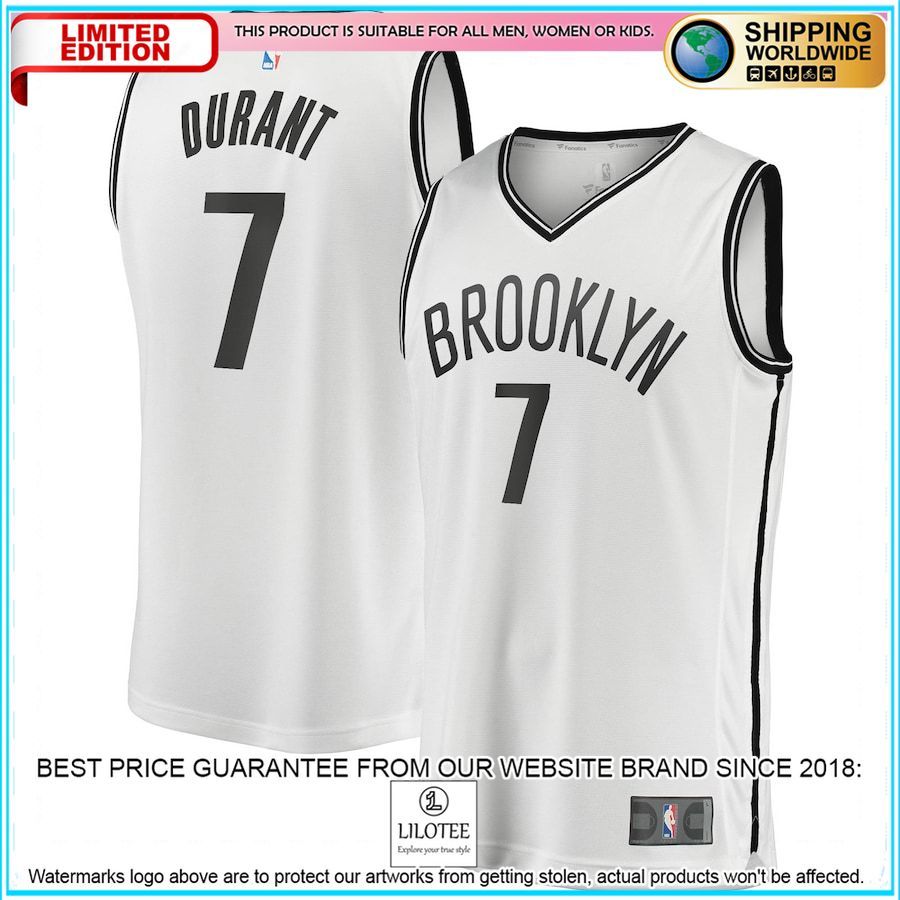 kevin durant brooklyn nets youth 2020 21 player white basketball jersey 1 406