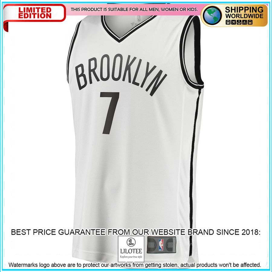 kevin durant brooklyn nets youth 2020 21 player white basketball jersey 2 886