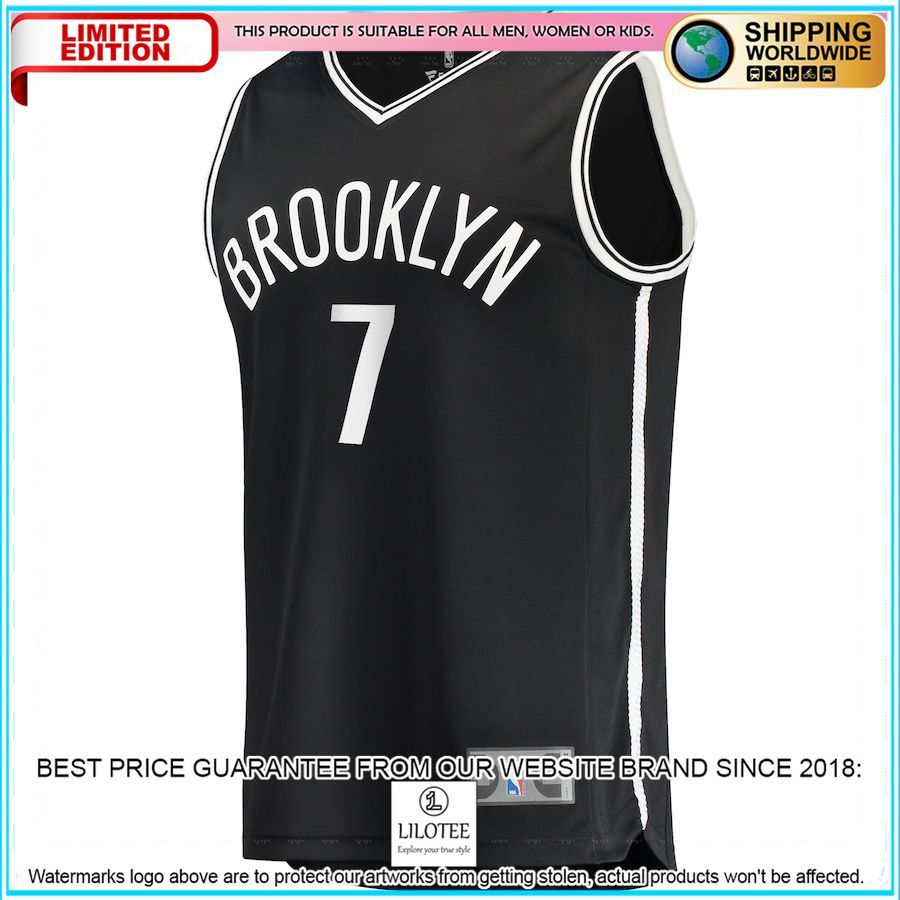 kevin durant brooklyn nets youth 2021 22 black basketball jersey 2 983
