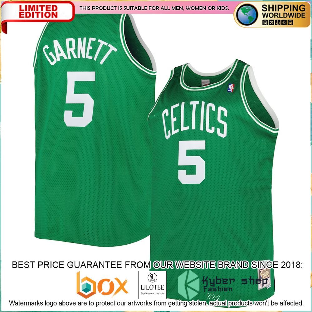 kevin garnett boston celtics mitchell ness big tall 2007 08 kelly green basketball jersey 1 863