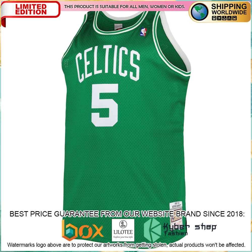 kevin garnett boston celtics mitchell ness big tall 2007 08 kelly green basketball jersey 2 493