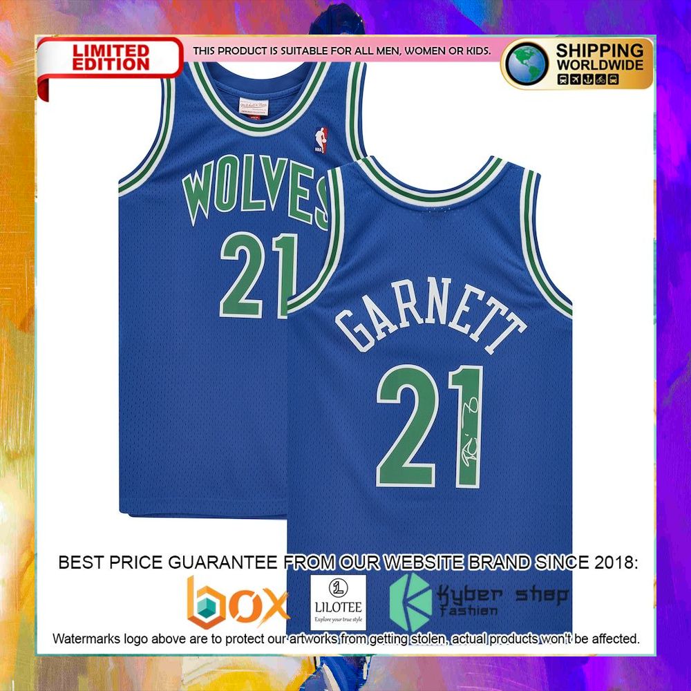 kevin garnett minnesota timberwolves blue 1995 basketball jersey 1 930